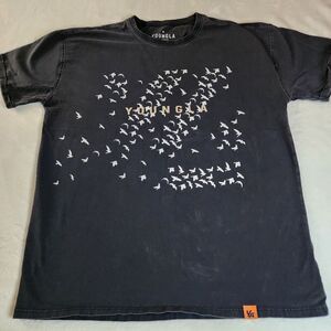 Youngla Los Angeles Black Tshirt With Bird Graphics Size XL